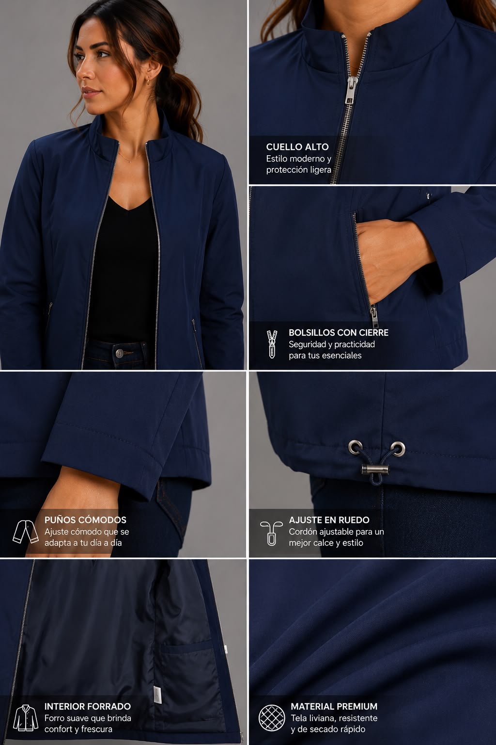 CHAQUETA URBAN AZUL REF S1202
