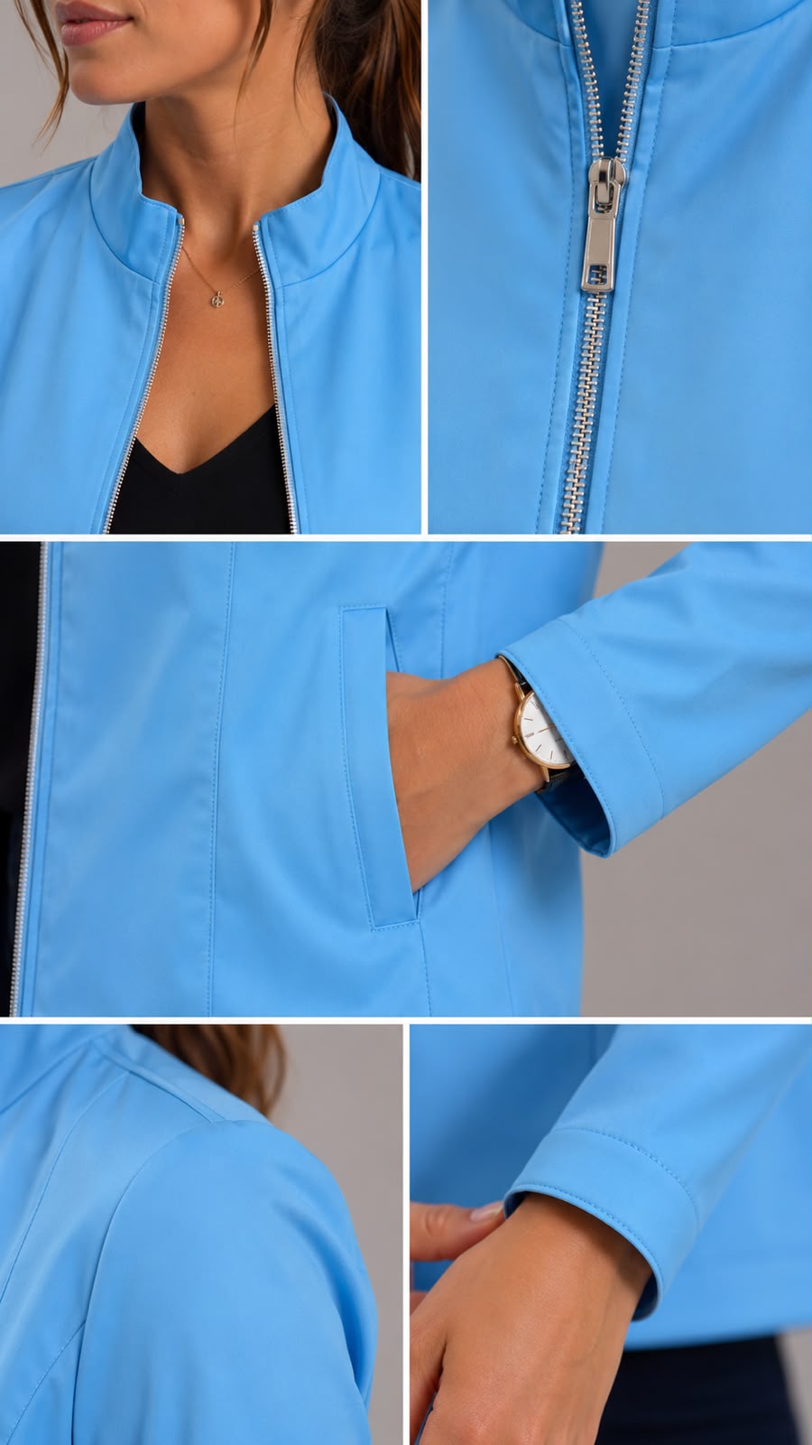 CHAQUETA URBAN CELESTE REF S1227