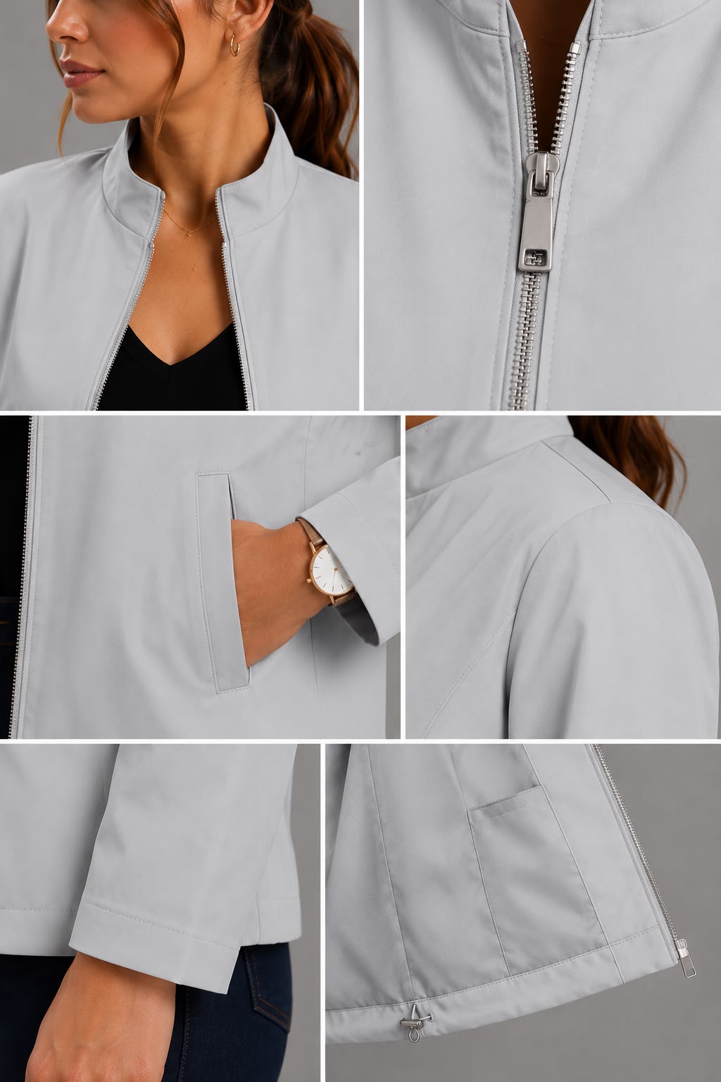 CHAQUETA URBAN GRIS PERLA REF S1207