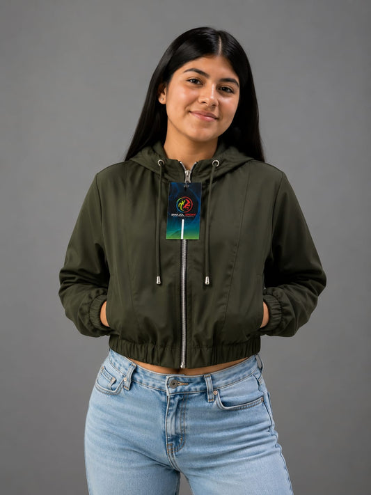 CHAQUETA CROP TOP CAPOTA REF S0610